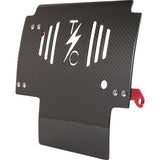 THRASHIN SUPPLY CO. Skid Plate - Carbon Fiber/Gloss - With Red Brackets - FLHX/FLTRX  TSC-3034-2