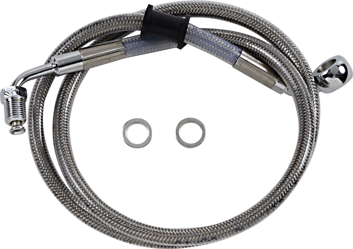 DRAG SPECIALTIES Brake Line - +10" - Stainless Steel - '18-'21 Softail 618604-10