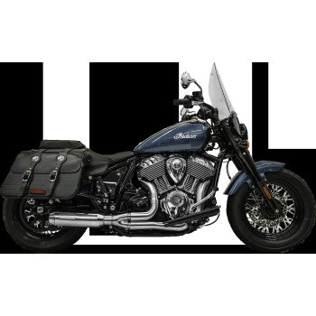 BASSANI XHAUST Sistema de escape 2 en 1 con silenciador Super Bike - Acero inoxidable - Negro para Indian Super Chief 2022-2023 8H12SS 