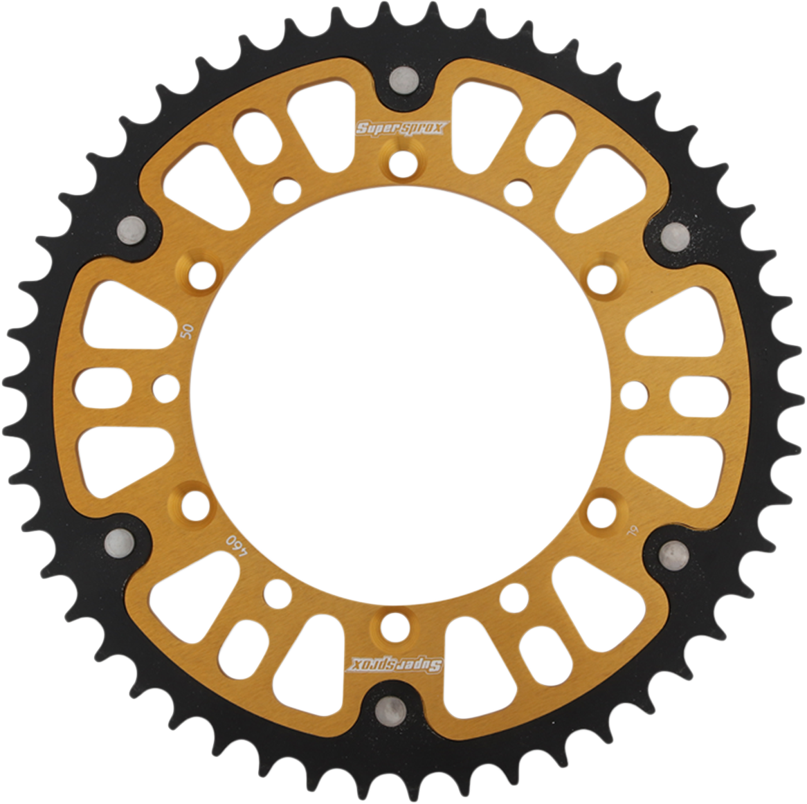 SUPERSPROX Stealth Rear Sprocket - 50 Tooth - Gold - Kawasaki/Suzuki RST-460-50-GLD