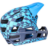 KALI DH Invader Helmet - LTD Glitch - Matte Navy/Cyan - XS-M 0211323226