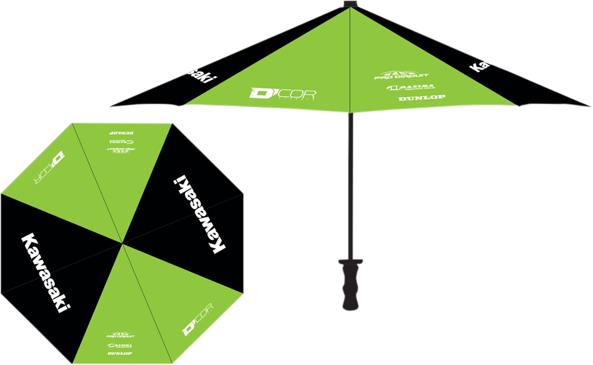 D'COR VISUALS Umbrella - Kawasaki - Green/Black 81-103-1