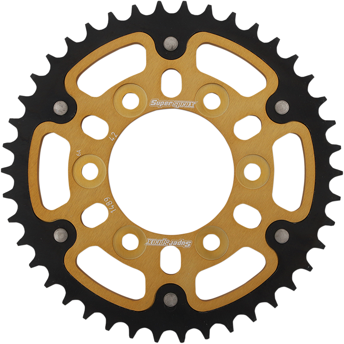 SUPERSPROX Stealth Rear Sprocket - 42 Tooth - Gold - Kawasaki RST-1489-42-GLD