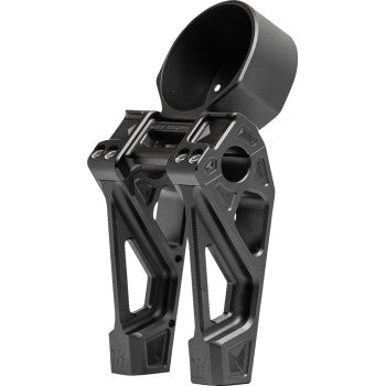 KODLIN USA Risers - Fastback - Includes Clamp & Gauge Bracket - 6" - Black Softail Low Rider S FXLRS 2022-2023 K55132