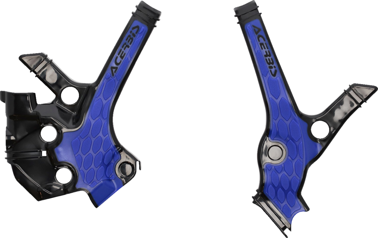 ACERBIS X-Grip Frame Guards - Black/Blue 2976221004