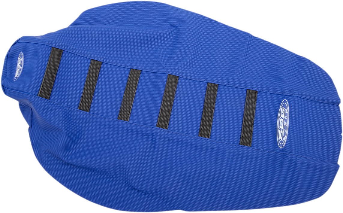 SDG 6-Ribbed Seat Cover - Black Ribs/Blue Top/Blue Sides 95956KBB