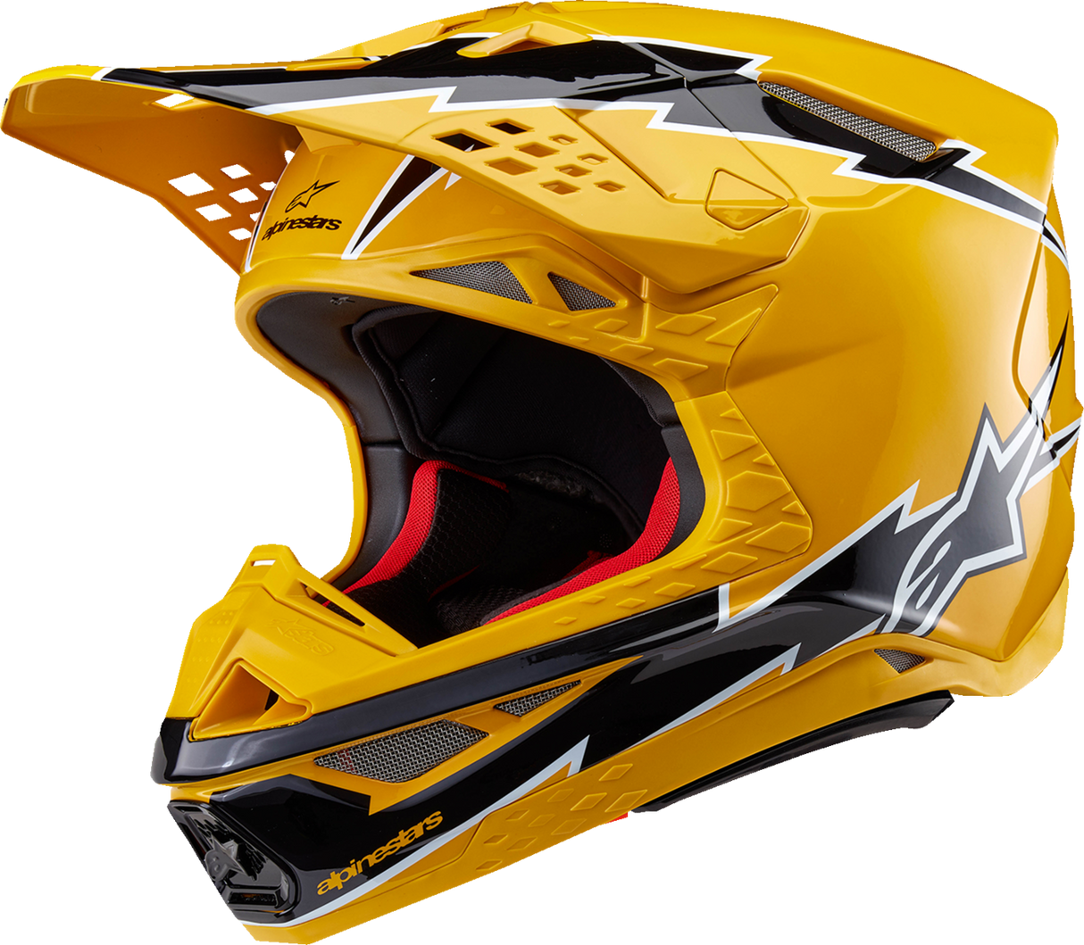 ALPINESTARS Supertech M10 Helmet - Ampress - MIPS® - Gloss Black/Yellow - Small 8300823-1414-S