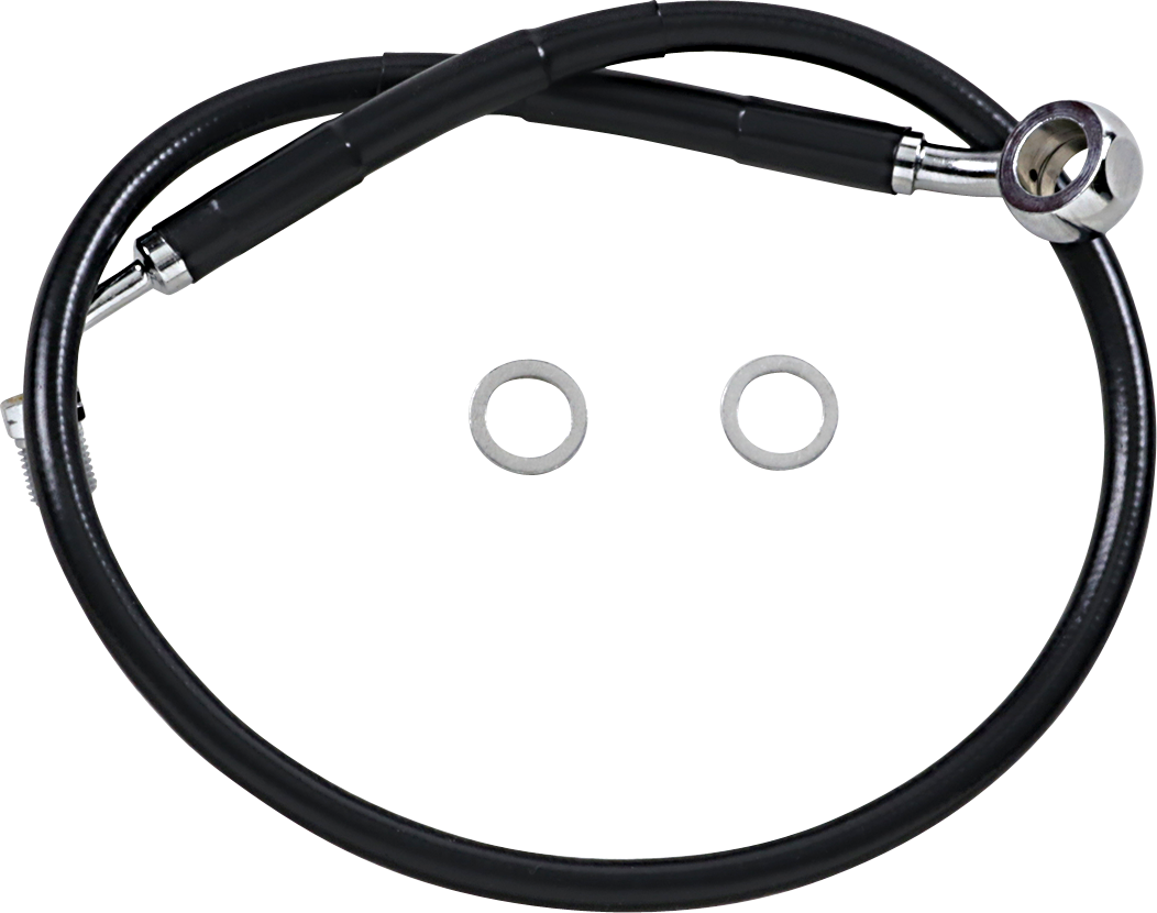 DRAG SPECIALTIES Brake Line - +2" - Black - '18-'22 Softail 618631-2BLK