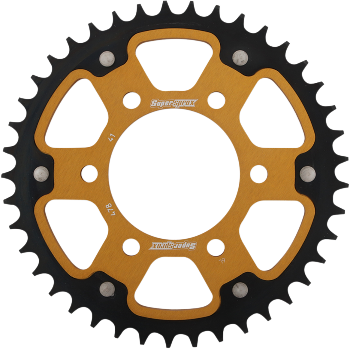 SUPERSPROX Stealth Rear Sprocket - 41 Tooth - Gold - Kawasaki RST-479-41-GLD