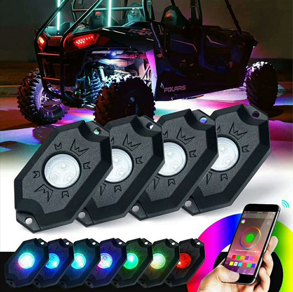 BRITE-LITES LED Rock Light Kit BL-RGBROCK4