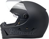 BILTWELL Lane Splitter Helmet - Flat Black Factory - Small 1004-638-102