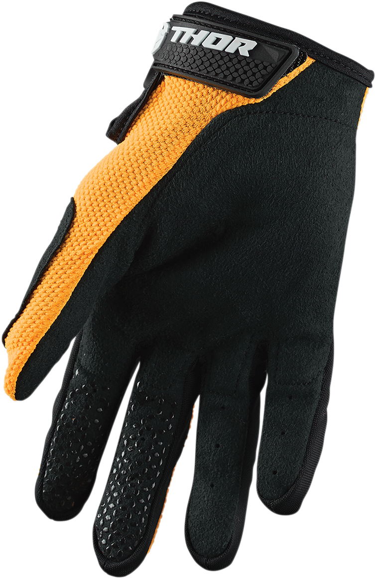 THOR Youth Sector Gloves - Orange/Black - Large 3332-1525