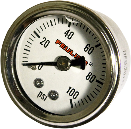 FEULING OIL PUMP CORP. Oil Pressure Gauge - 1.5" Dial - Back Port - White Face 9042