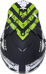 AFX FX-17Y Helmet - Attack - Matte Black/Green - Large 0111-1419