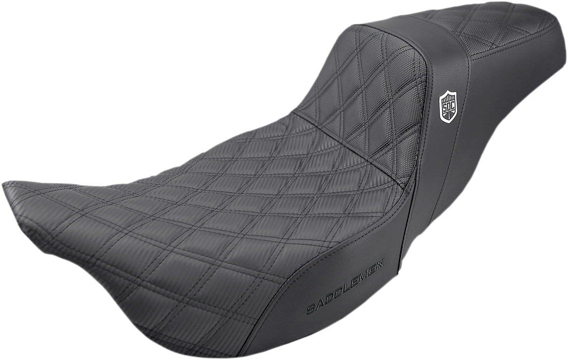 SADDLEMEN Pro Series SDC Performance Seat - w/o Backrest - Full Lattice Stitch - '08 -'23 FL SC80807DB