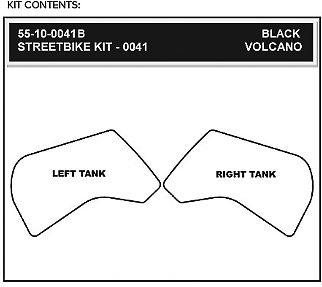 STOMPGRIP Traction Kit - Black - Kawasaki 55-10-0041B