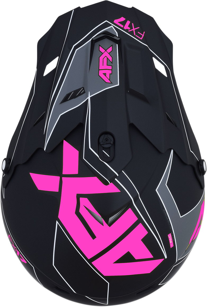 AFX FX-17 Helmet - Aced - Matte Black/Pink - Small 0110-6510