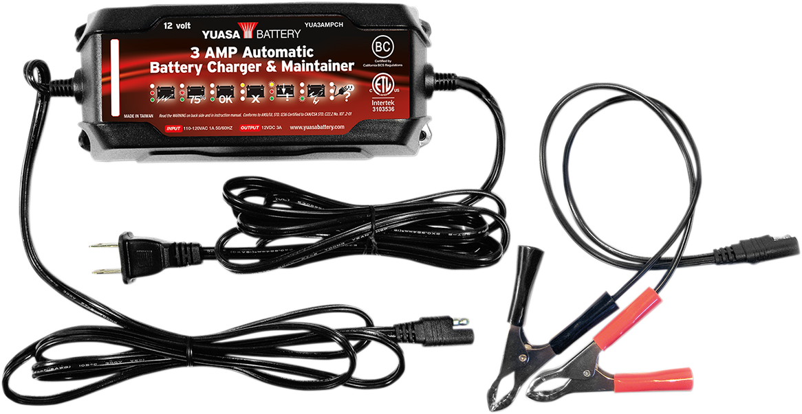 YUASA Battery Charger - 3 A - 12V