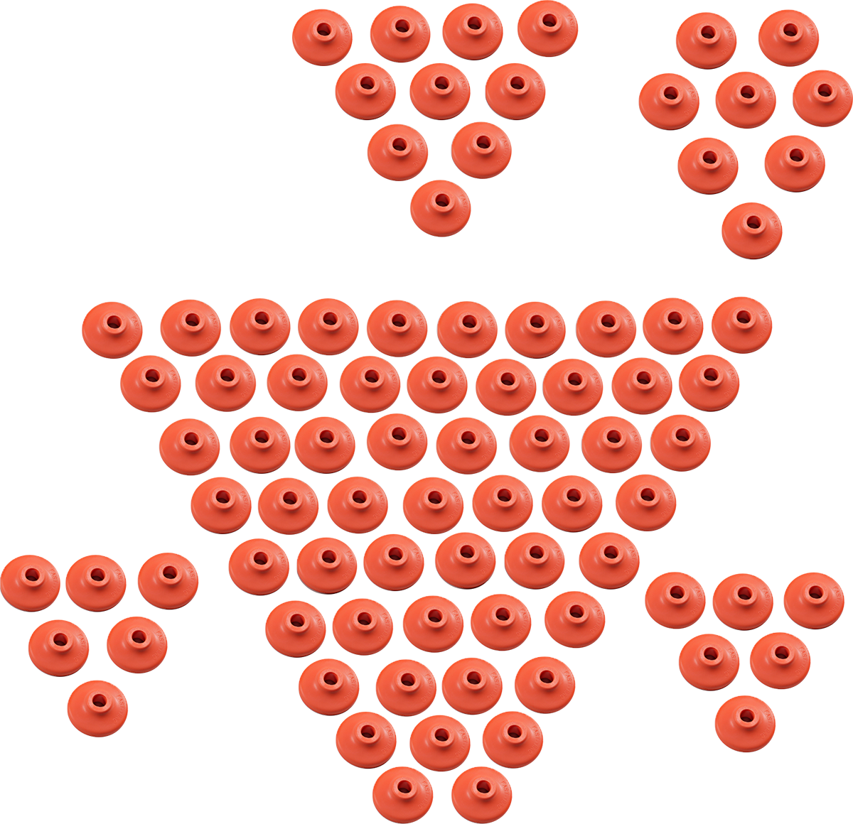 FAST-TRAC Backer Plates - Orange - Single - 84 Pack 653SPO-84