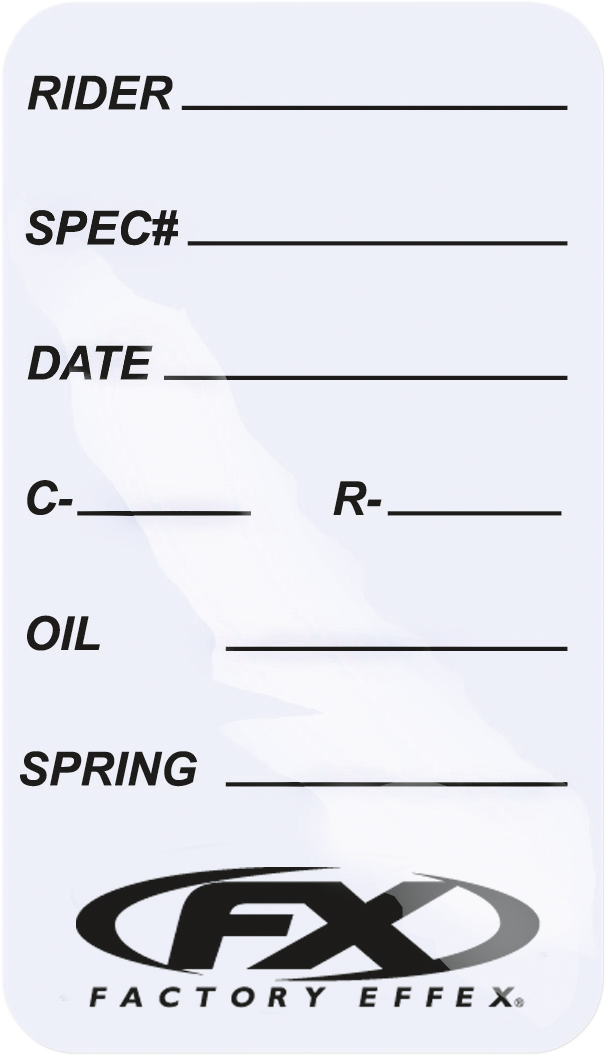 FACTORY EFFEX Suspension Spec Stickers 06-90021