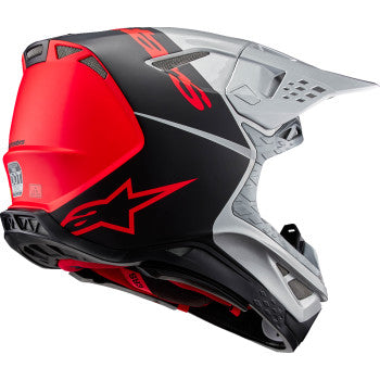 ALPINESTARS Supertech M10 Helmet - Flood - MIPS® - Gloss Silver/Black/Orange Fluo - XS 8301023-1954-XS