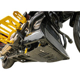 THRASHIN SUPPLY CO. Skid Plate - Carbon Fiber/Forged - With Gold Brackets - FLHX/FLTRX TSC-3035-5