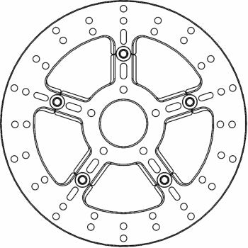 MOTO-MASTER Brake Rotor - Front - Adrian 112315-PU