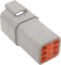 NAMZ Deutsch Receptacle - 6 Pin - Gray DR-6G