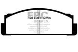 EBC 68-83 Fiat 124 1.6 Greenstuff Front Brake Pads DP2116