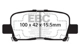 EBC 00-02 Acura MDX 3.5 Greenstuff Rear Brake Pads DP61662