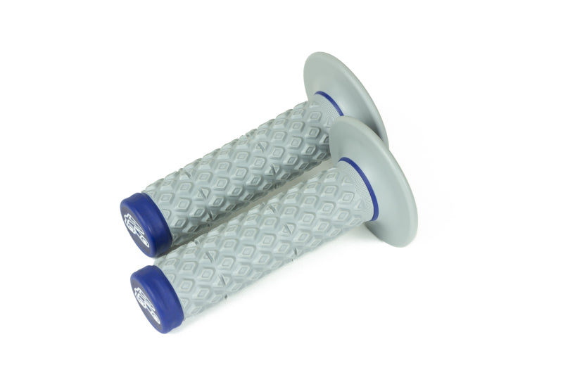 Renthal Soft/Firm MX Dual Compound Grips Tapered 1/2 Waffle - Gray/Blue G206