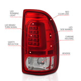 ANZO 1997-2004 Dodge Dakota LED Taillights Chrome Housing Red Lens Pair 311349