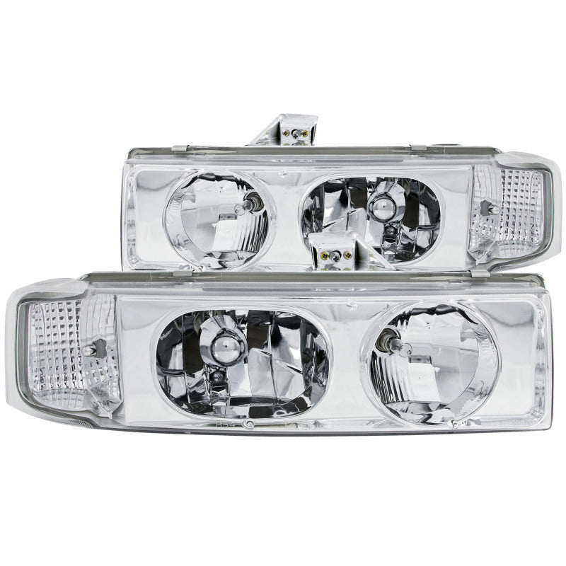 ANZO 1995-2005 Chevrolet Astro Van Crystal Headlights Chrome 1pc 111001