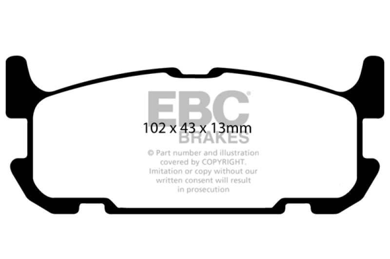 EBC 04-05 Mazda Miata MX5 1.8 (Sports Suspension) Greenstuff Rear Brake Pads DP21685