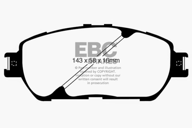 EBC 02-03 Lexus ES300 3.0 Yellowstuff Front Brake Pads DP41674R