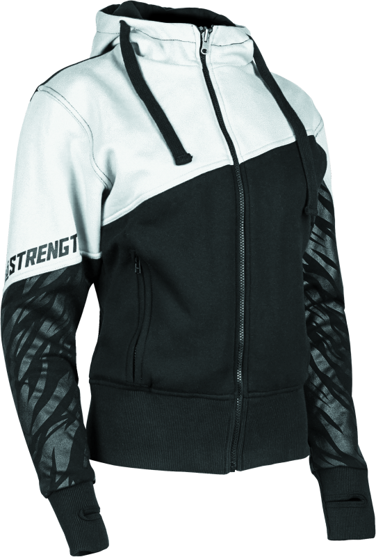 Speed and Strength Cat Outa Hell Hoody White/Black Womens - Large 884459