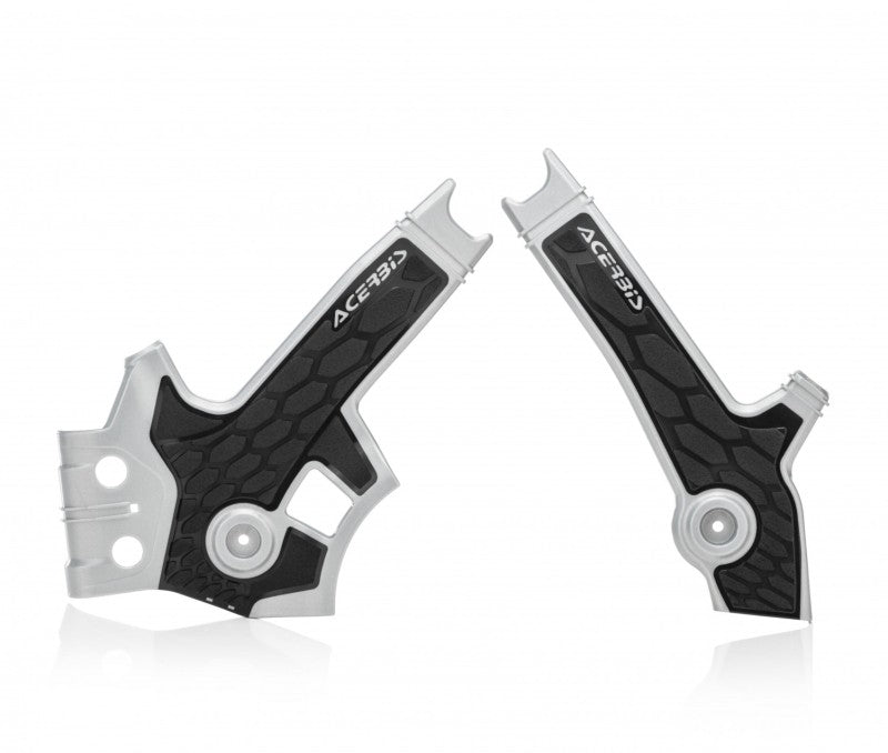 Acerbis 96+ Suzuki DR650 Frame Guards- X-Grip - Gray/Black 2801931019