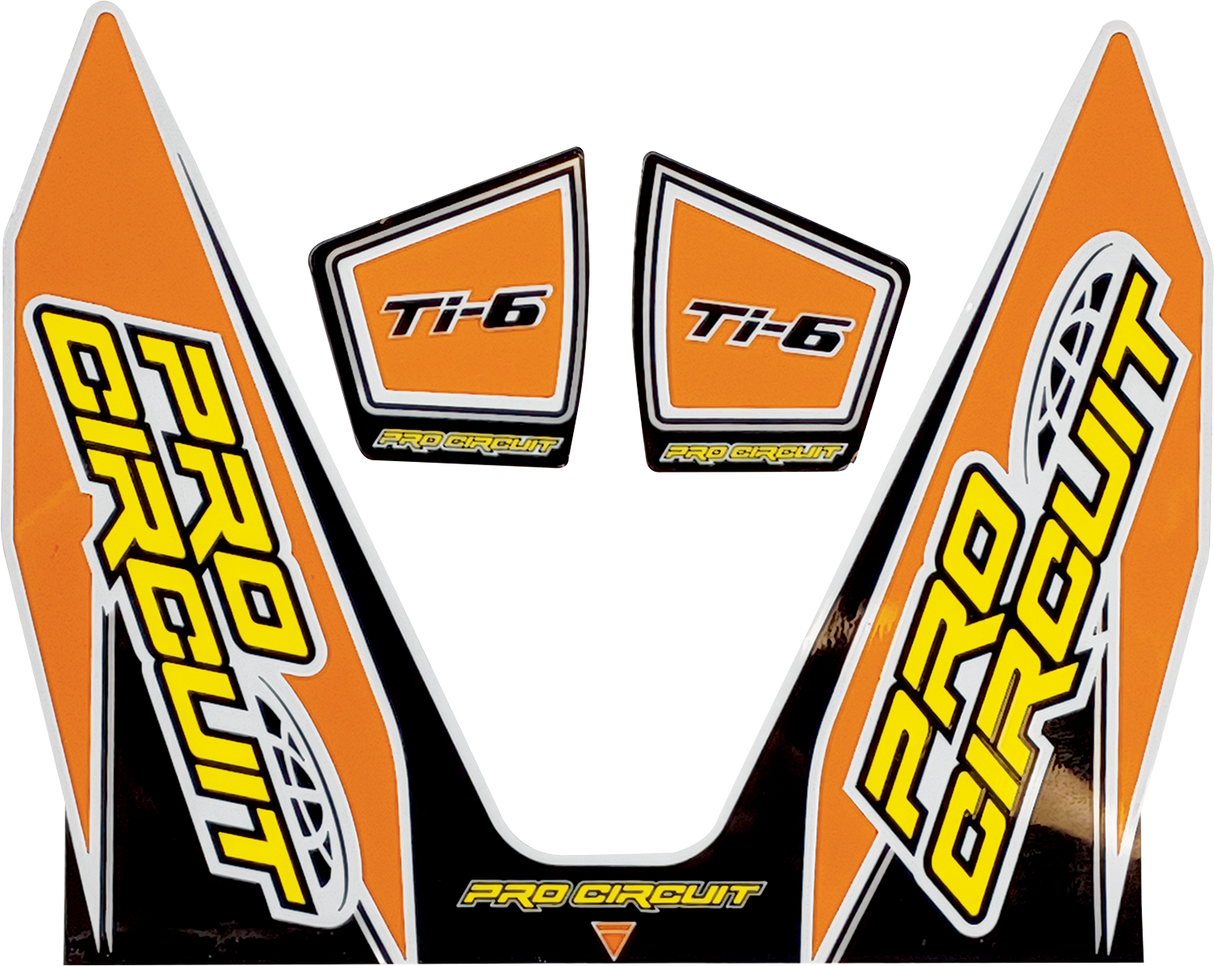 PRO CIRCUIT Ti-6 Decal - Orange DC22TI6-ORANGE