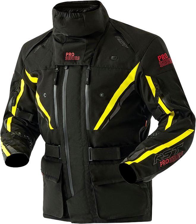 RST Ps Paragon D3o Jacket Black/Flo Yellow Textile Xl 103657F.YEL-46