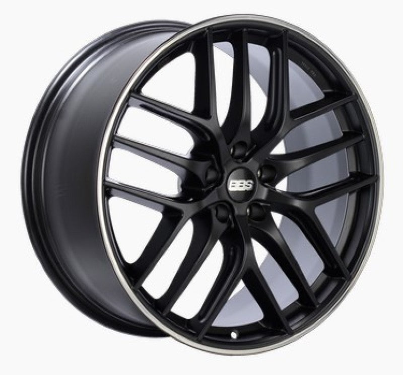 BBS CC-R 19x10 5x112 ET48 Satin Black Polished Rim Protector Wheel -82mm PFS/Clip Required CC2401BPO