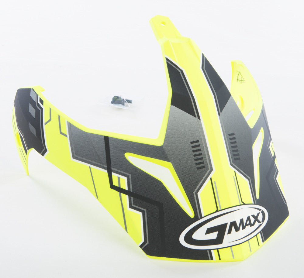 GMAX Visor W/Screws Adventure Matte Silver/Hi-Vis Yellow Gm-11 G011062