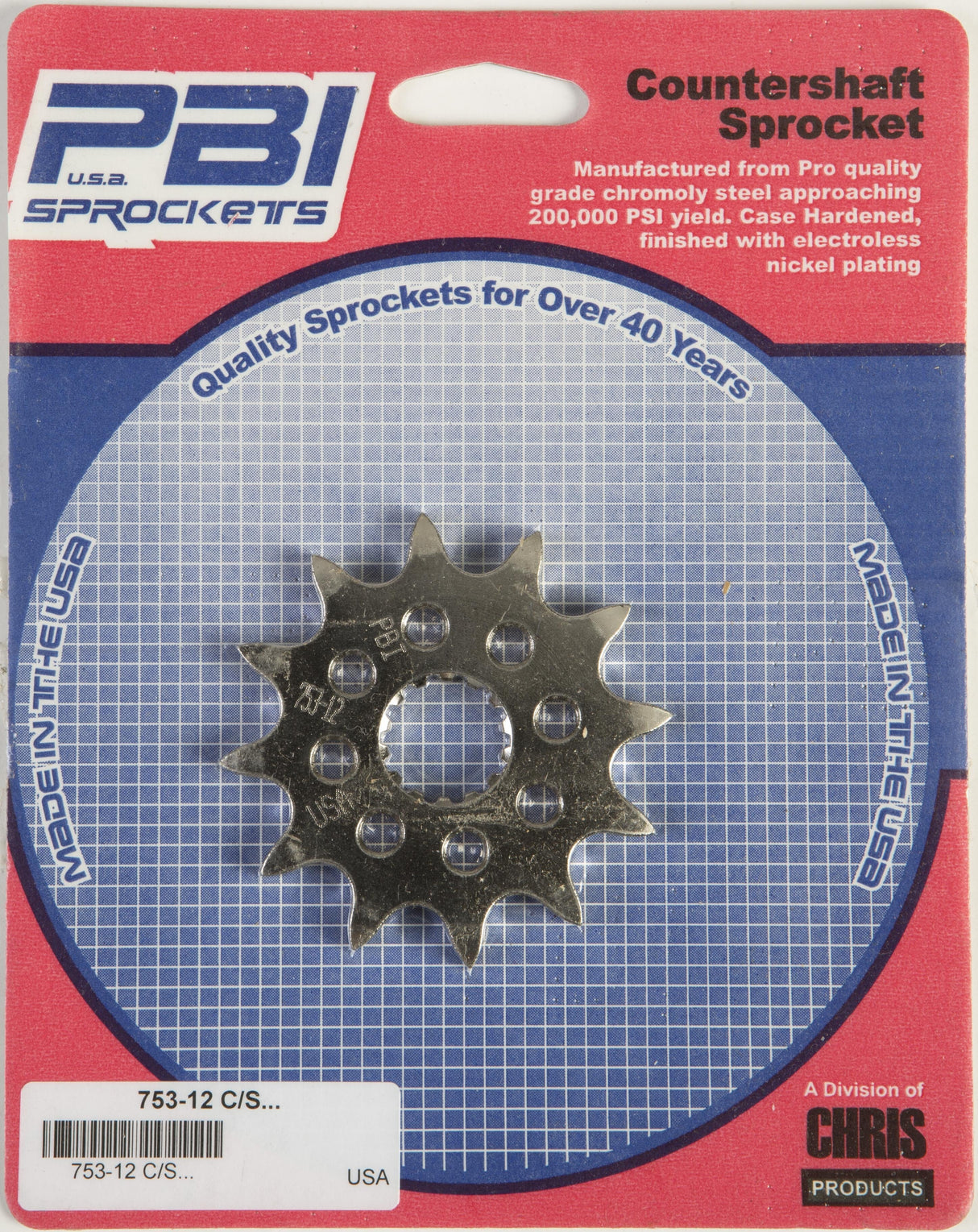 PBIFront Cs Sprocket Steel 12t-520 Gas/Yam753-12