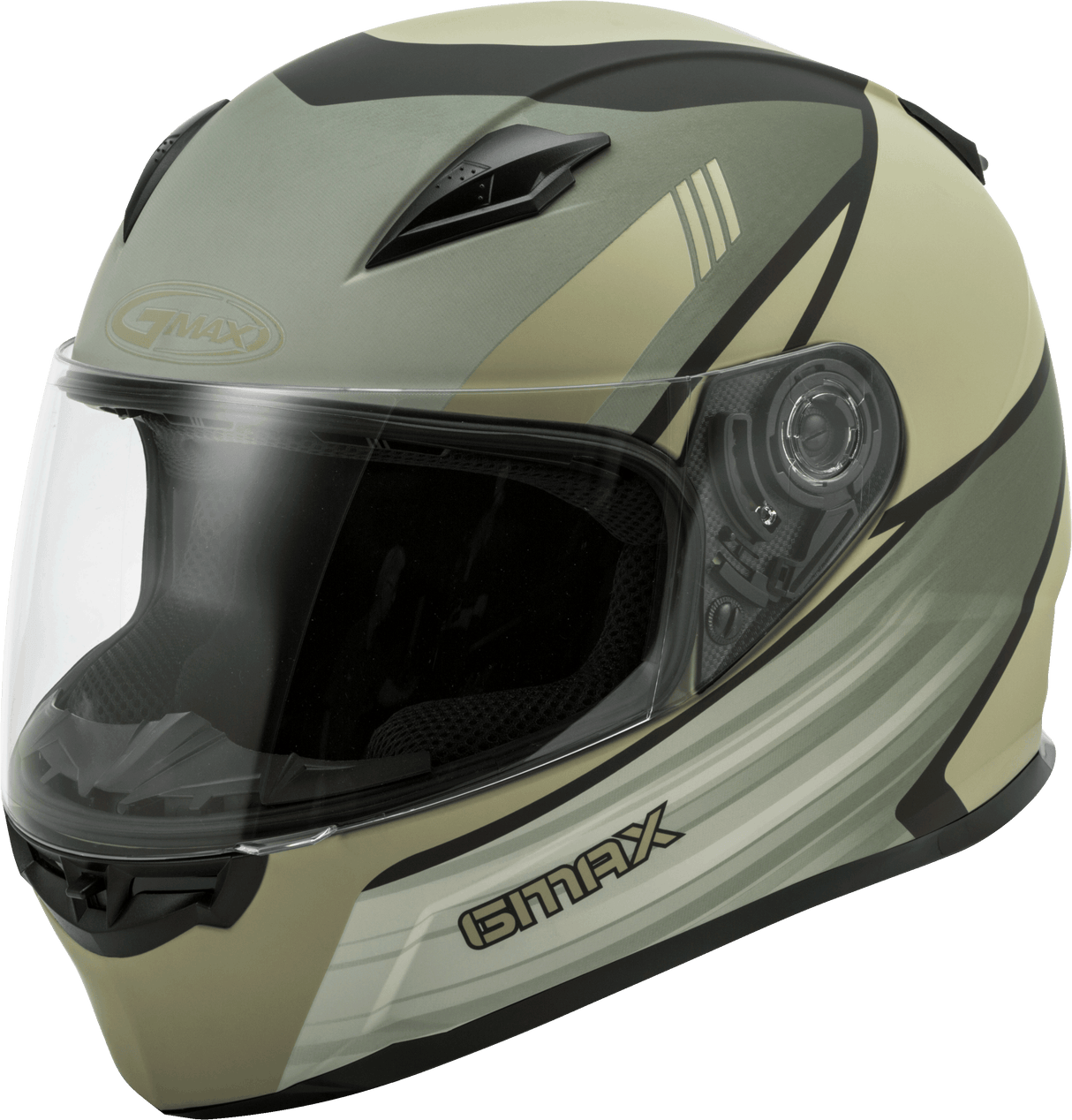 GMAX Ff-49 Full-Face Deflect Helmet Smk Shield Matte Tan/Khaki Md G1494535