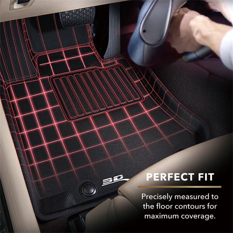 3D MAXpider 2016-2020 Kia Sorento Kagu 2nd Row Floormats - Black