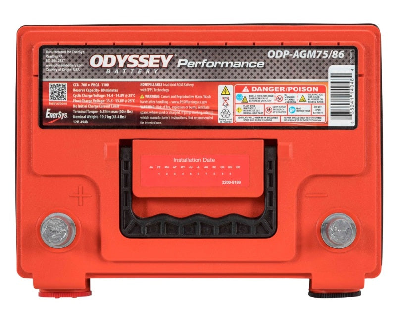 Odyssey Battery Auto/Truck Performance AGM Battery (75/86-705)