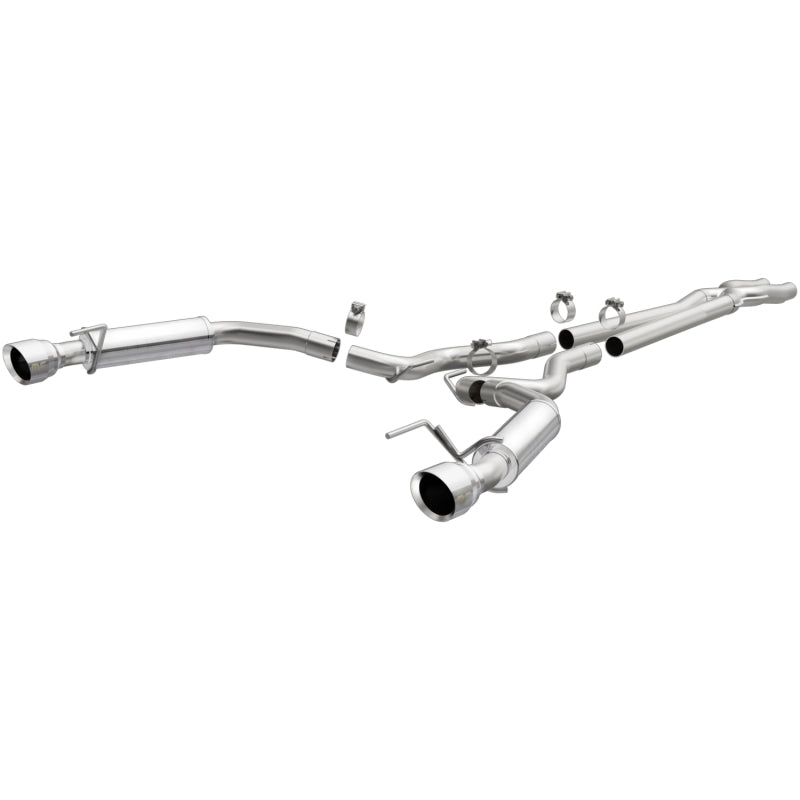 MagnaFlow Cat Back, SS, 2.5in, Competition, Dual Split Polished 4.5in Tips 2015 Ford Mustang V6 3.7L 19099