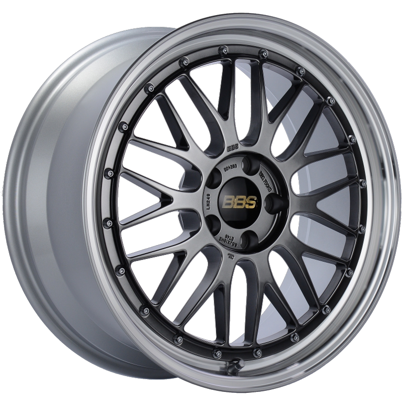 BBS LM 19x8.5 5x112 ET48 Diamond Black Center Diamond Cut Lip Wheel -82mm PFS/Clip Required LM249DBPK