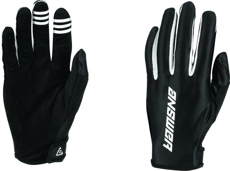 Answer Ascent Glove Black/White Youth - Small 446566