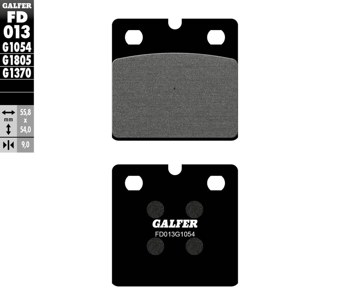 GALFER Brake Pads Semi Metallic Fd013g1054 FD013G1054