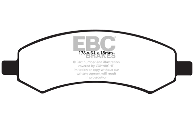 EBC 06-09 Chrysler Aspen 4.7 Greenstuff Front Brake Pads DP61738